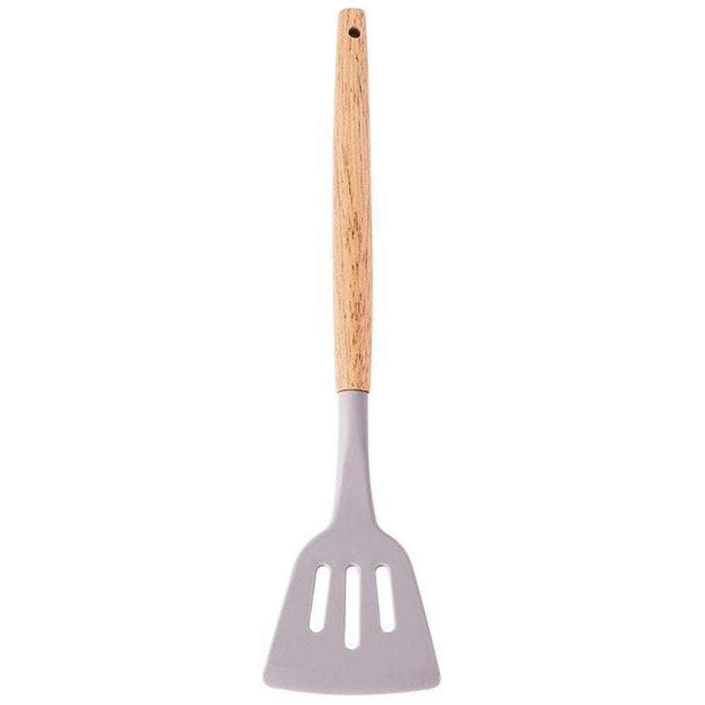 Colher Vazada Silicone Cinza Mimo Sn23327