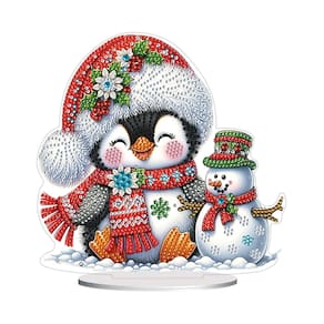 Kit de pintura de arte com diamantes JJFox DIY Tabletop Christmas
