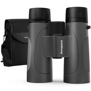 Binóculos Aurosports 12x42 UHD impermeáveis para adultos pretos