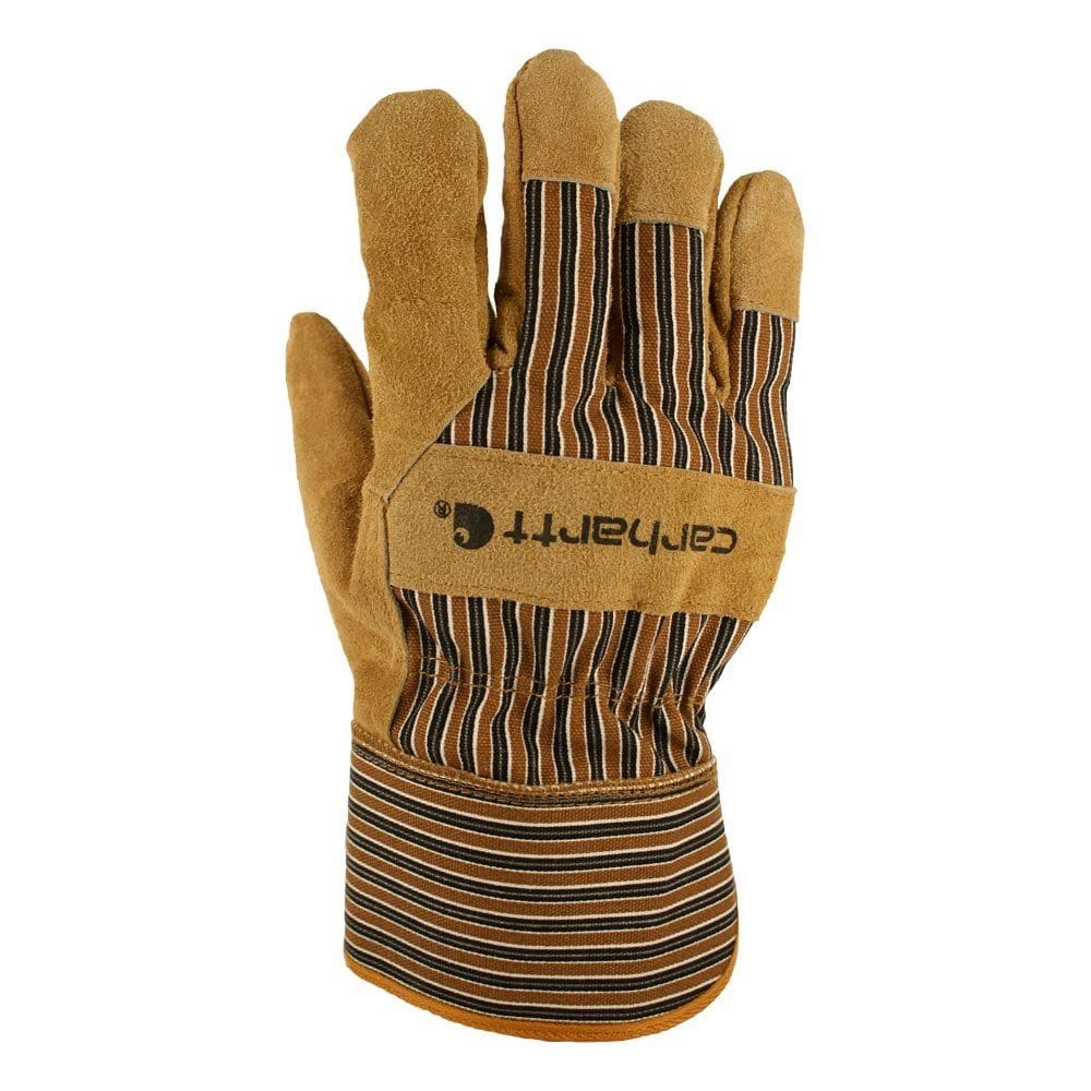 Luva de trabalho em camurça isolada Carhartt para homens, marrom, tamanho M
