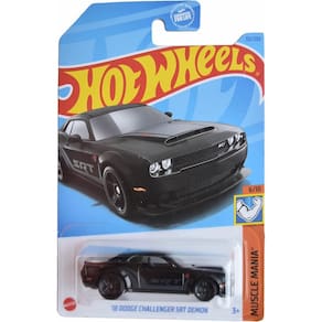 Carro fundido sob pressão Hot Wheels `18 Dodge Challenger SRT Demon 1:64