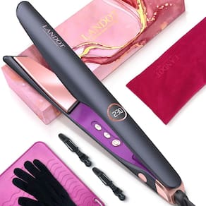 Alisador e modelador de cabelo 2 em 1 LANDOT Twist Flat Iron