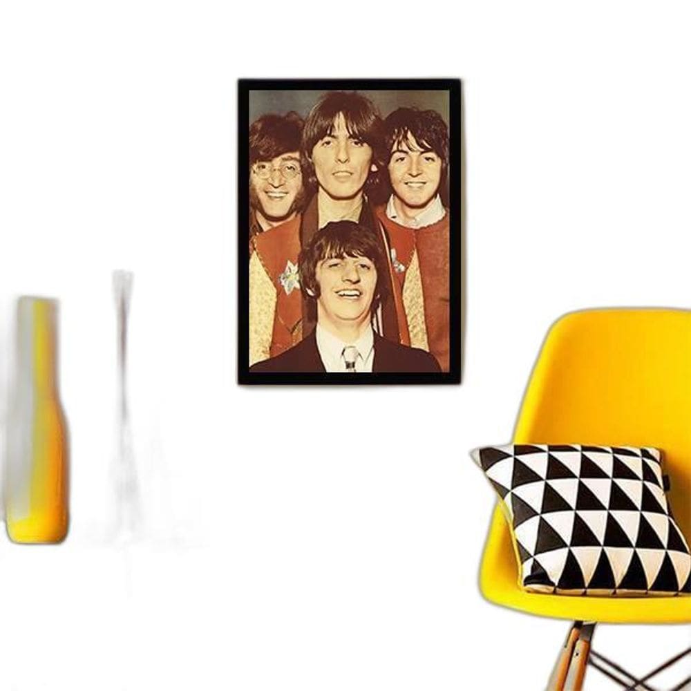 Quadro Fotografia Beatles 24X18Cm - Com Vidro