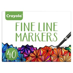 Marcadores Crayola Fine Line 40 unidades para livros de colorir para adultos