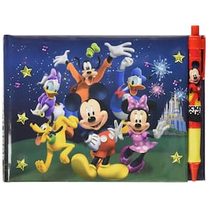 Livro de autógrafos Disney Mickey and Friends Deluxe 85231 com caneta