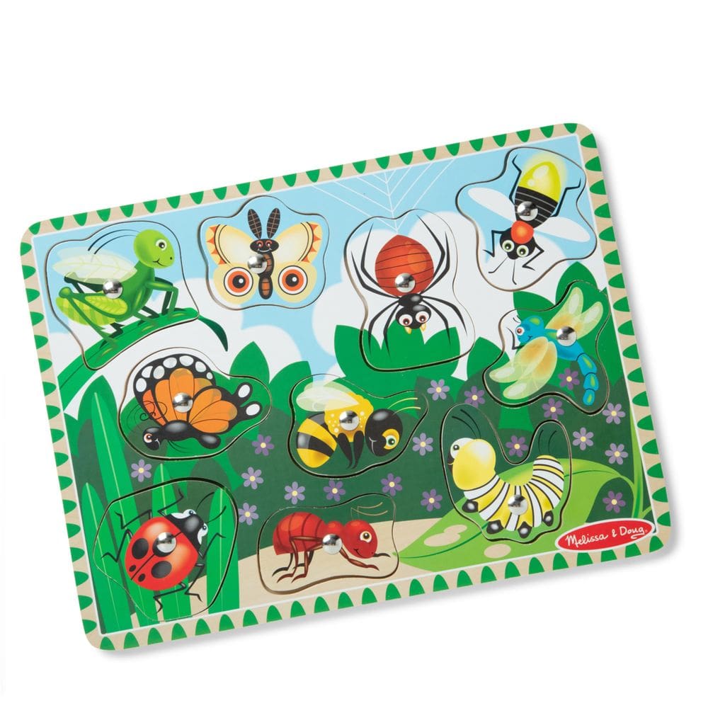 Jogo de quebra-cabeça Melissa & Doug Magnetic Wooden Bug-Catching 10 unidades