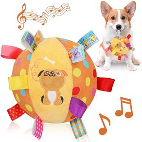 Brinquedo de pelúcia Dog Squeaky Letalong de 6 polegadas para todas as raças