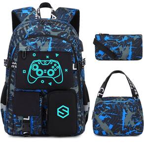 Mochila Scothen Cool Luminous School com lancheira e estojo para lápis