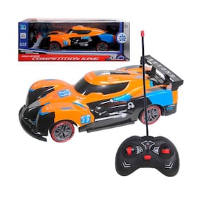 Carro Controle Remoto Corrida Esportiva Recarregável Laranja