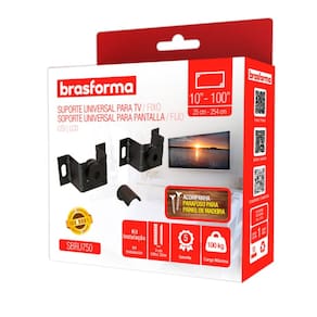Suporte Tv Monitor de 10 até 100 Preto Brasforma SBRU750