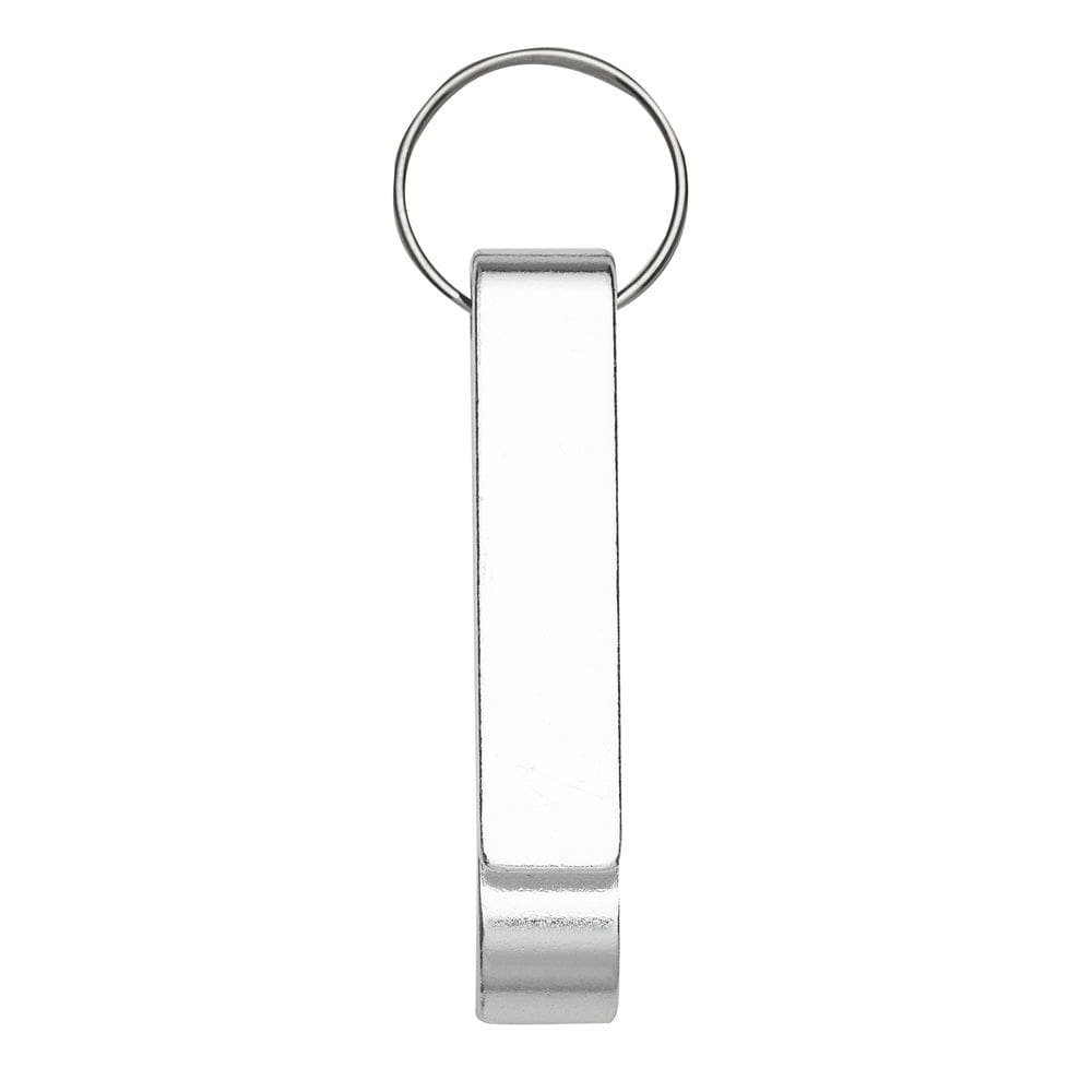 Kit Com 10 Chaveiros Abridor De Garrafa De Metal - Prata - Prata - 3 cm