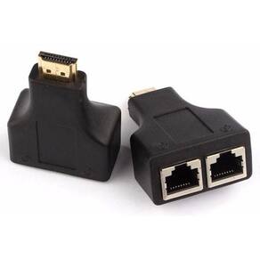 Extensor Hdmi Via Cabo De Rede Hdmi Para Rj45 Até 30 Metros