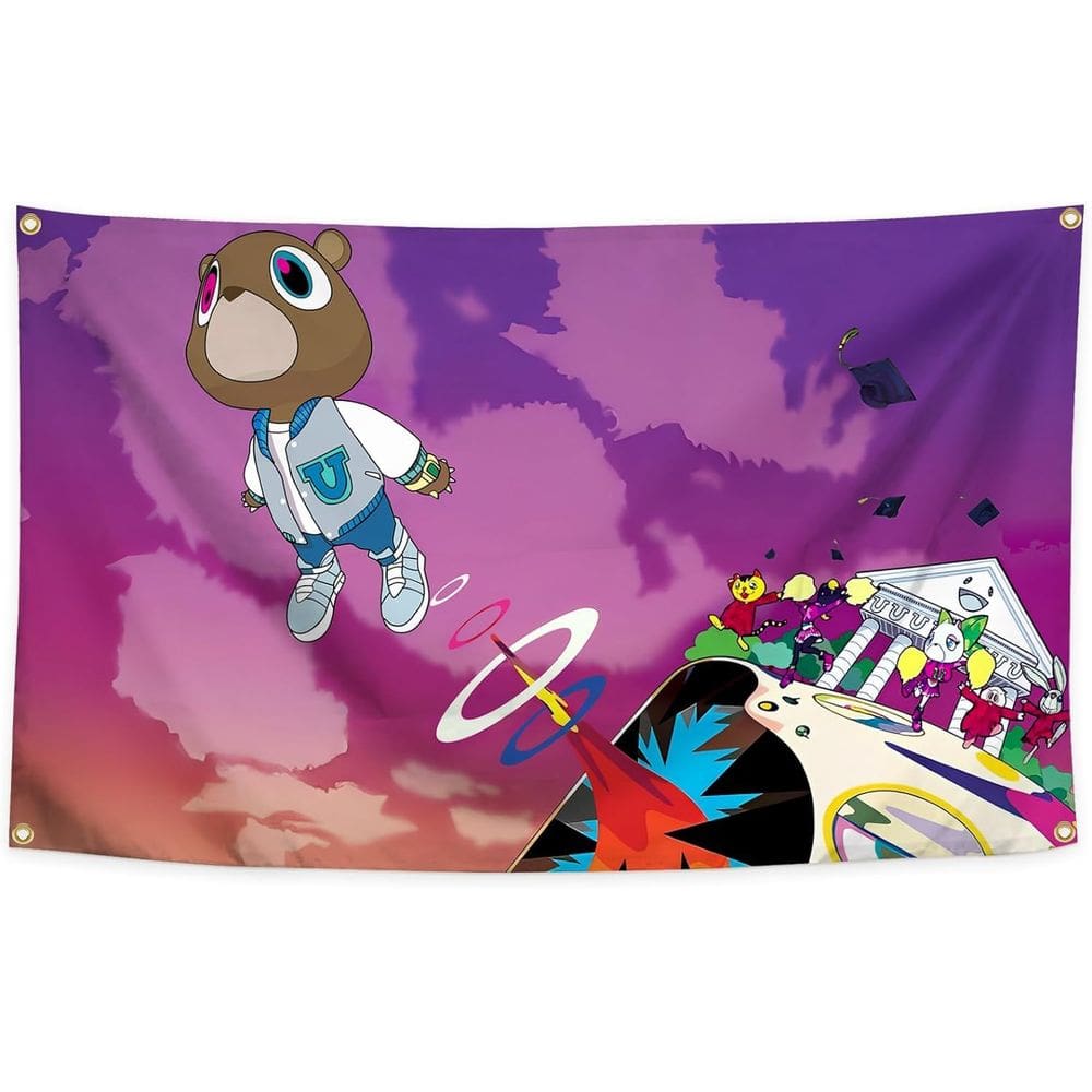 Bandeira Kanye West YOYNIIRE, 90 x 150 cm, tapeçaria, presente universitário