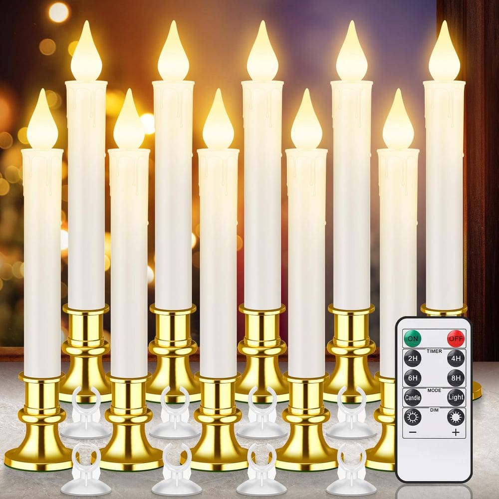 Velas LED sem chama para janelas de Natal Sucolite com temporizador
