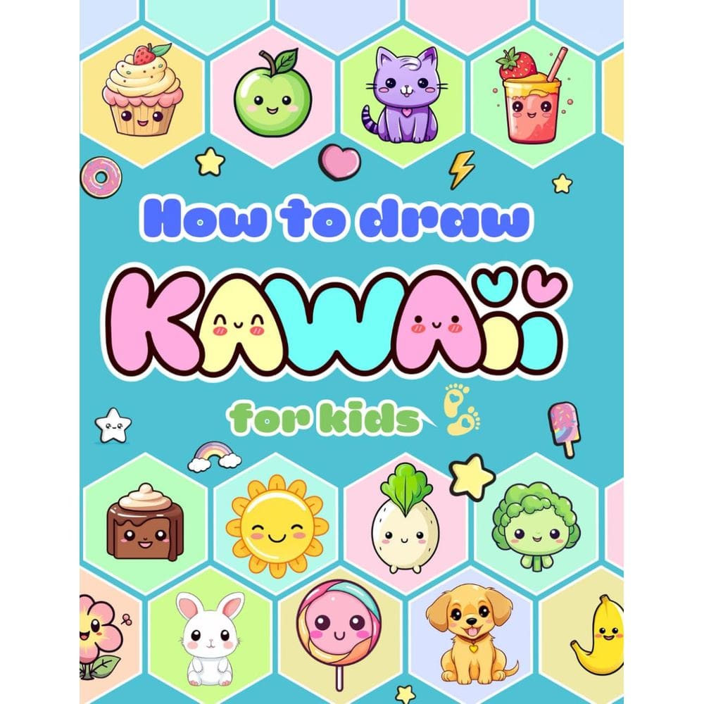 Como desenhar Kawaii para crianças: 100 desenhos passo a passo de coisas super fofas do Kawaii.