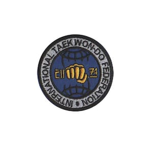 Patch Bordado Taekwon-Do Com Fecho De Contato