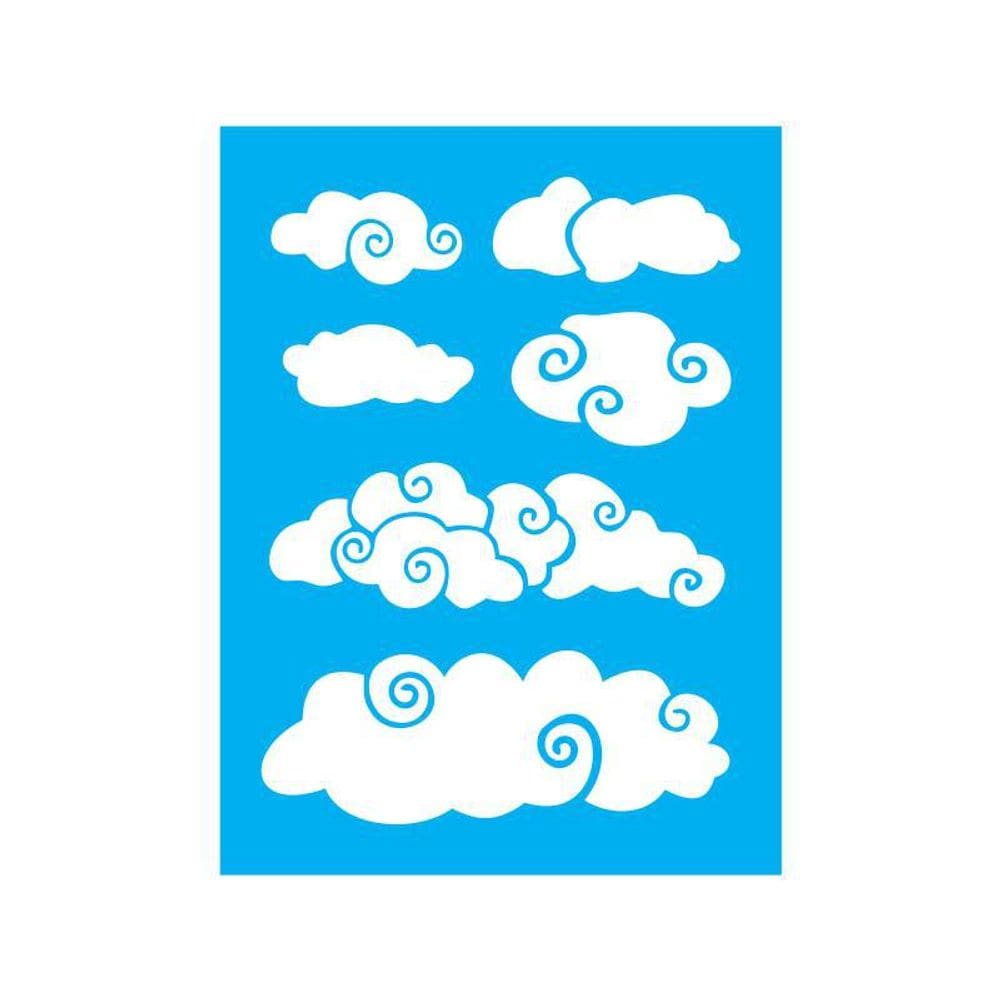 Stencil Tamako Nuvens - 15X20Cm - Ref 8527