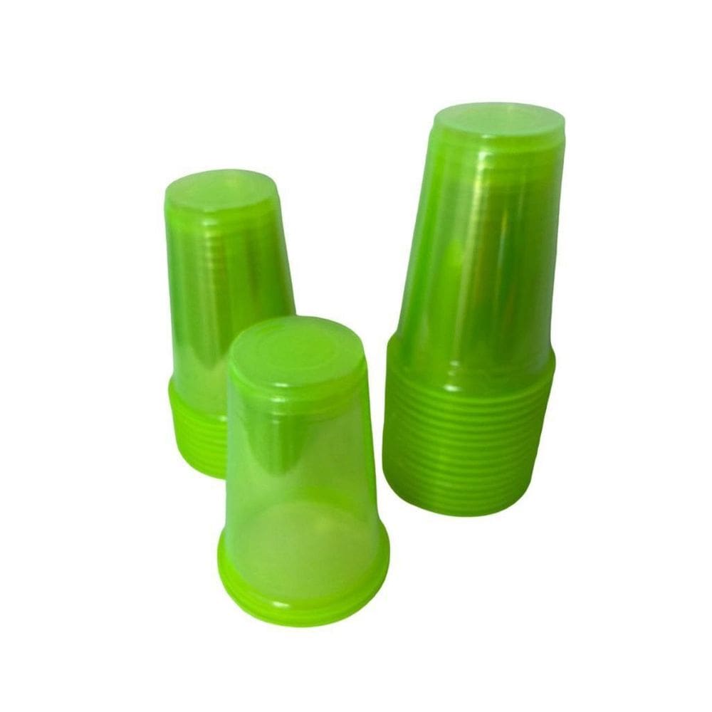 Copo Neon Festa Balada Com 200Un Premium Reforçado 300Ml