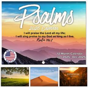 Calendário de parede Cozy Home Luxe Psalms 2025 30x45cm