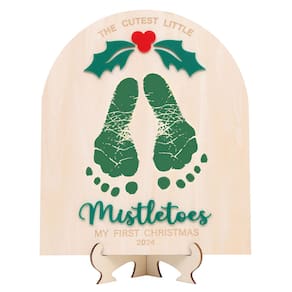 Placa de arte Christprint Footprint MAMUXI Green Mistletoe