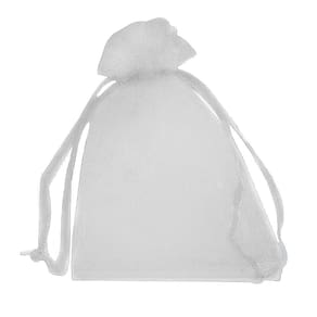 Kit Saquinho De Organza Cinza Tamanho 7X9 Cm - 50 Unidades