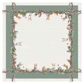 Toalha De Mesa De Pascoa 140x140cm Florescendo Momentos Magicos