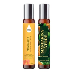 Perfume Roll On Mandarina Verde Homem 10ml + Óleo Essencial