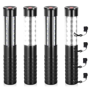 Luzes estroboscópicas LED ZSSXOLED recarregáveis 4 peças pretas
