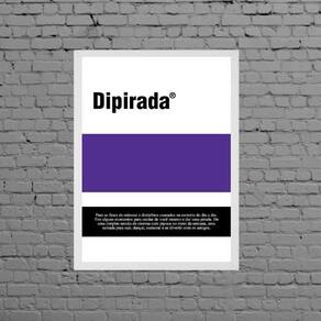Quadro Decorativo Remédio Dipirada 45X34Cm Moldura Branca