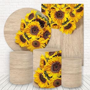 Kit 2 Painéis E Capas 3D Sublimado Girassol Fkpc-786