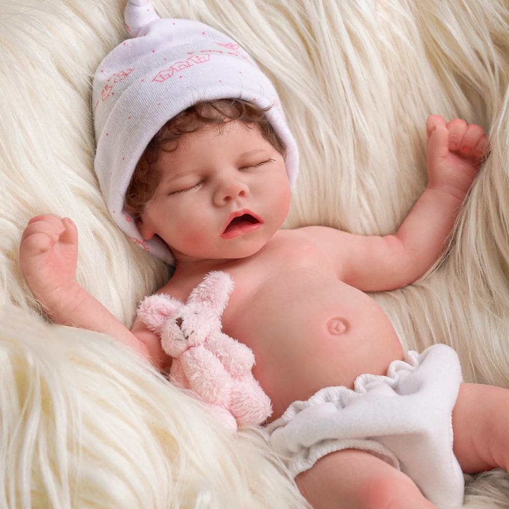 Boneca Reborn BABESIDE Lifelike Girl 30 cm com silicone platinado