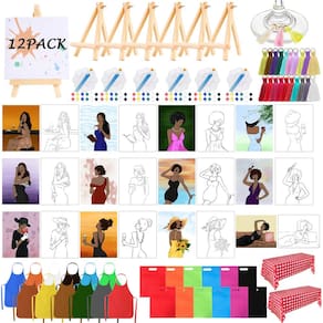 Kit de pintura em Tonly Sip and Paint com tela pré-esticada