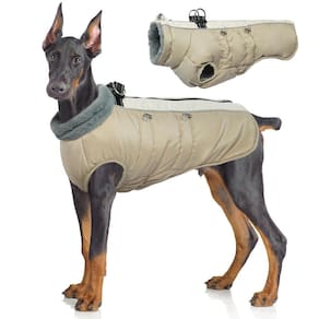 Casaco de inverno para cães IDOMIK Jaqueta impermeável quente para cães
