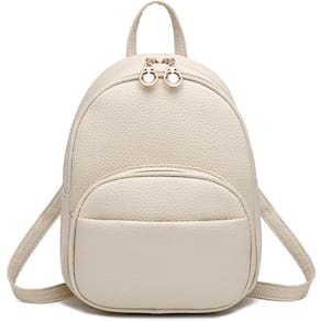 Mini mochila Barsine para mulheres e meninas de couro preta