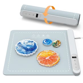 Tapete de aquecimento de resina Alldeer Graphene Silicone com temporizador 500W