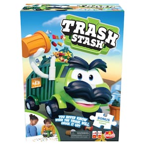 Jogo Goliath Trash Stash com quebra-cabeça de 24 peças para crianças com mais de 4 anos