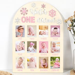 Quadro de molduras para fotos Naozinebi My First Year Winter Onederland