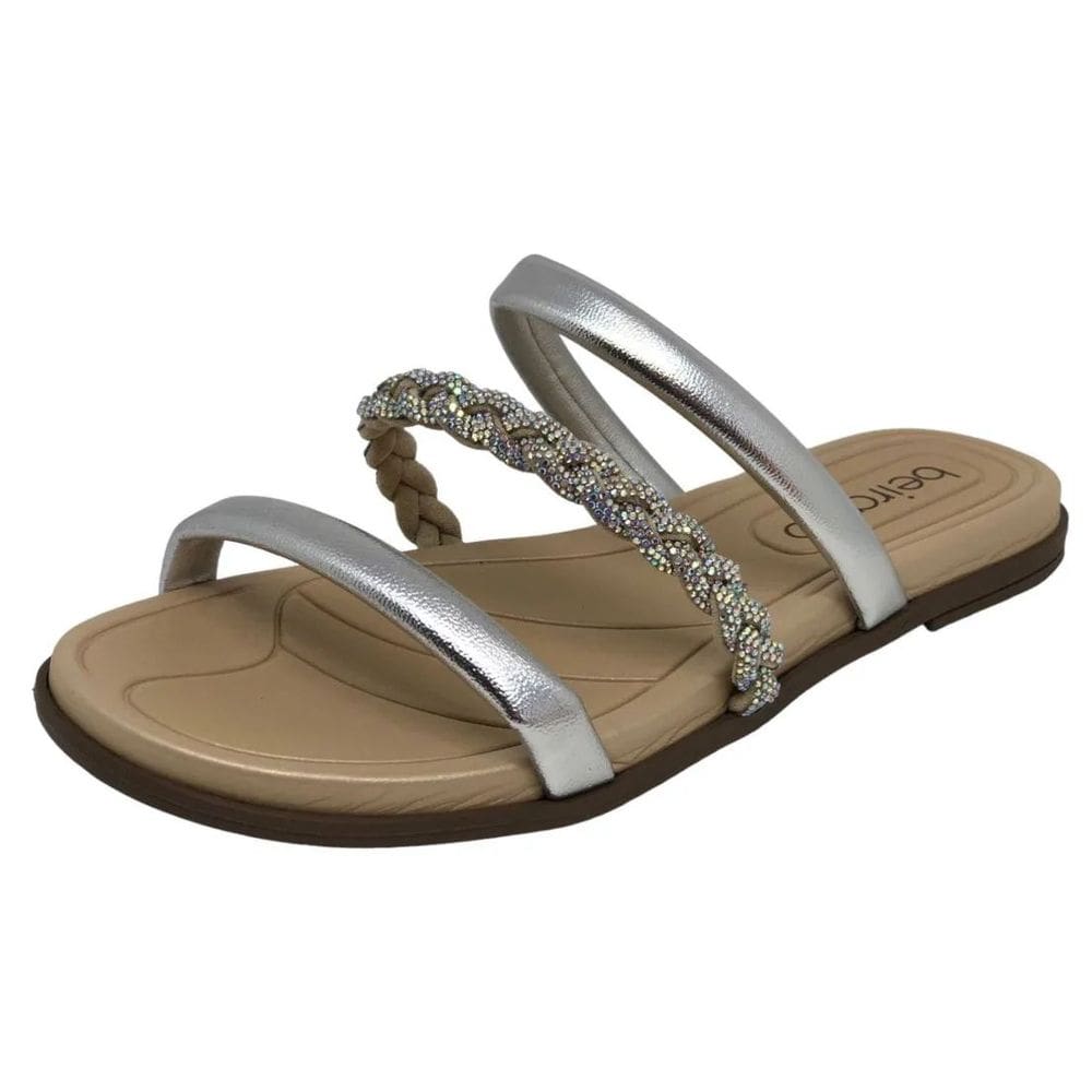 Rasteirinha Feminina Strass Flat Beira Rio 8507.104