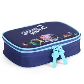 Estojo Box Infantil Escolar Com Divisórias Divertidamente Roxo
