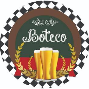 Painel Redondo 3D Sublimado Boteco Frd-2962