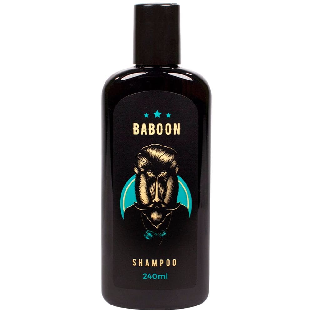 Shampoo Mentolado para Barba e Cabelo Anti-caspa 240mL Baboon