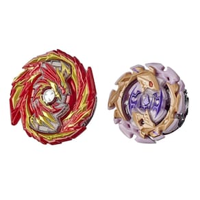 Pacote duplo Beyblade Burst Rise Hypersphere Battling Tops Master Devolos D5 e Forneus F5-2
