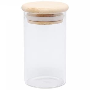 Porta Mantimento de Vidro Borossilicato com Tampa de Bambu 800ml - Wolff