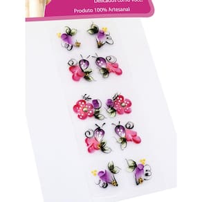 Kit 100 Adesivos Para Unhas Arte Sedução, 100% Artesanal