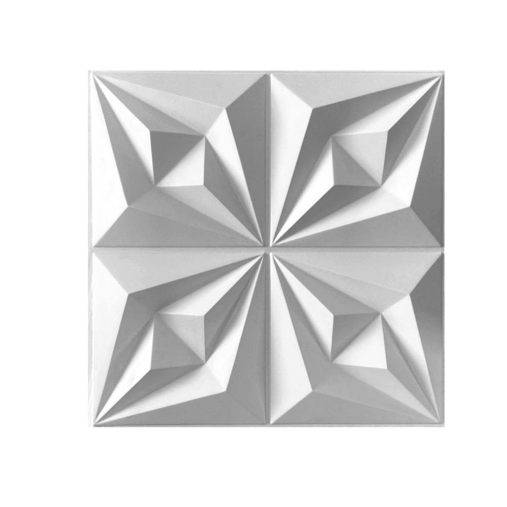 Kit 4 Placas Decorativas 3D Revestimentos 0,5Mm Origami