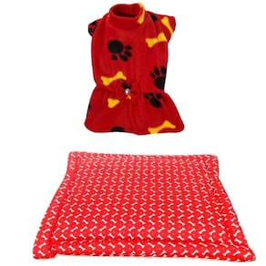 Kit Cães E Gatos - Colchonete G E Vestido De Inverno Gg