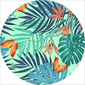 Painel Redondo 3D Sublimado Folhagem Frd-3210