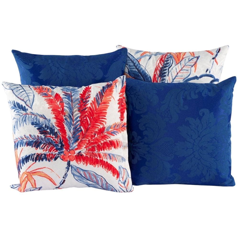 Kit 4 Almofadas Decorativas Para Sofá Estampa Azul