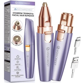Aparador facial VG VOGCREST 2 em 1 para depilação recarregável