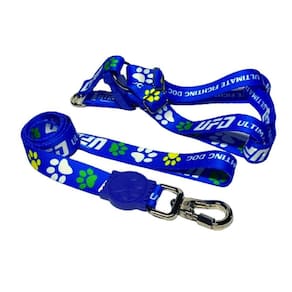 Coleira Peitoral Cães Super Premium Seda 25 Mm - Azul Nº 3
